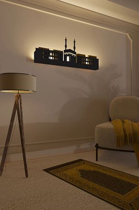 قفسه دیواری مشکی 65 سانتی متر Wallover Design - کد 881393772