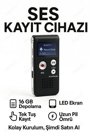 پخش کننده MP و ضبط صدا مشکی PASACO - کد 931032955