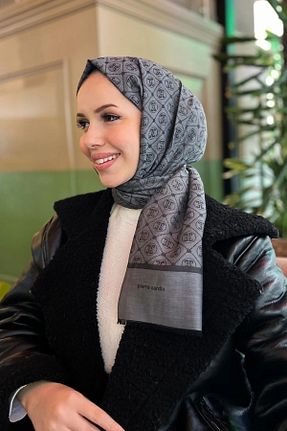 شال طوسی زنانه پنبه پلی استر Pierre Cardin - کد 931045152
