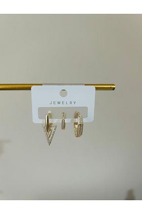 گوشواره استیل (فولاد) زرد استیل (فولاد) JEWELRY - کد 931034529