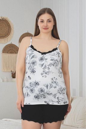 ست لباس راحتی سایز بزرگ رنگی زنانه طرح دار Farya Home - کد 931052951