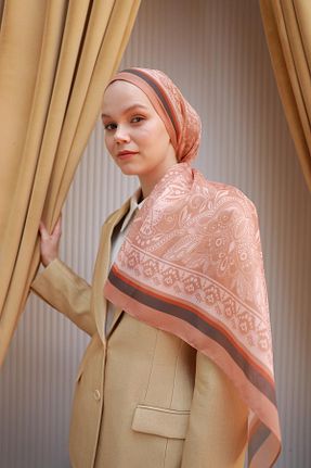 شال نارنجی زنانه İpekhan - کد 931060395