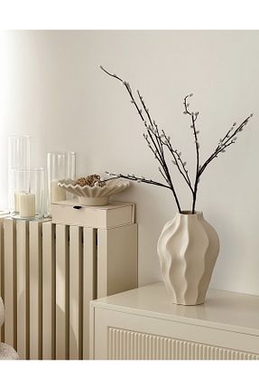 گلدان بژ سرامیک AYSA HOME DECOR - کد 905312494