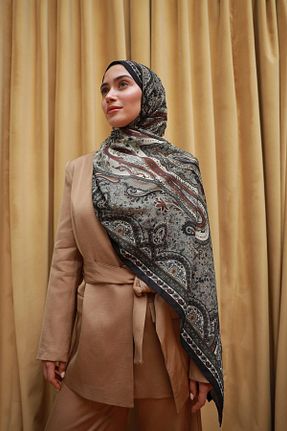 شال رنگی زنانه پنبه پلی استر İpekhan - کد 931134599