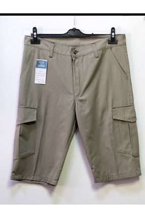 شلوارک و برمودا خاکی زنانه رگولار BeyzDenim - کد 931070319