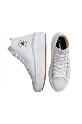 کفش اسنیکر سفید زنانه بند دار Converse - کد 843374296
