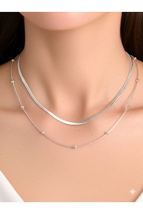 گردنبند استیل ( فولاد ) طوسی زنانه استیل (فولاد) NİSA HOME - کد 931071586
