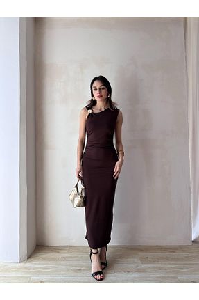 لباس قهوه ای زنانه بافتنی Mooi Butik - کد 931076733