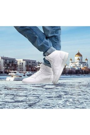 کفش اسنیکر سفید زنانه چرم اصل Nike - کد 931086030