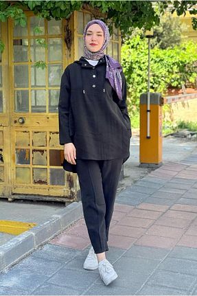 ست گرمکن حجاب مشکی زنانه Relaxed Moda Rosa - کد 931168597