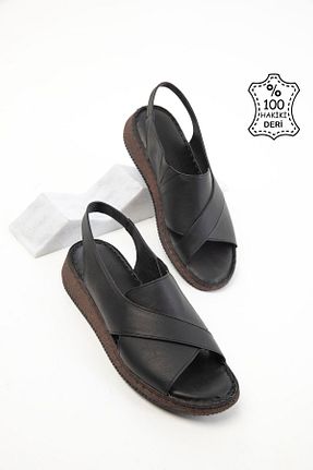 صندل مشکی زنانه پاشنه تخت SOHO - کد 926660781