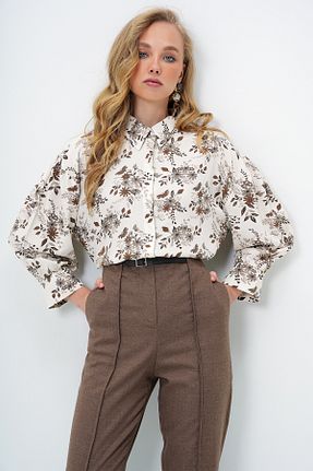 پیراهن قهوه ای زنانه رگولار Trend Alaçatı Stili - کد 929625048