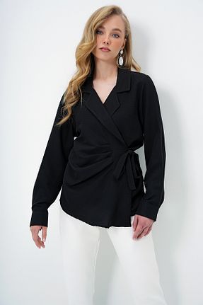 کت مشکی زنانه اورسایز Trend Alaçatı Stili - کد 929619076
