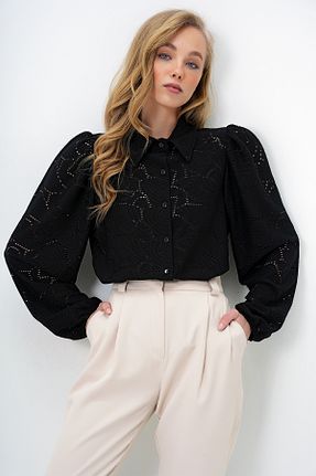 پیراهن مشکی زنانه ریلکس فیت Trend Alaçatı Stili - کد 301638274