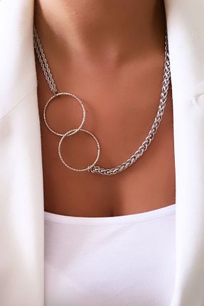 گردنبند جواهر زنانه فلزی Clare