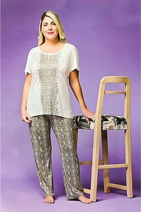 ست لباس راحتی نباتی زنانه ساده Pjs Pijama - کد 136674618