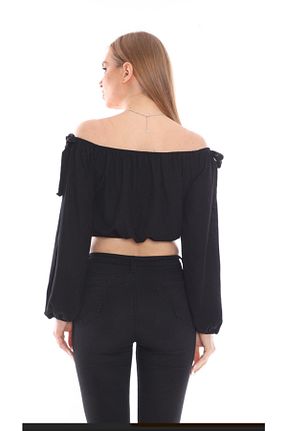 بلوز مشکی زنانه ساده ONO STORE - کد 136705202