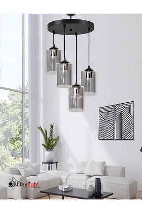 لوستر فیروزه ای شیشه Etsylight - کد 55748023
