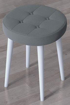 پوف و نیمکت طوسی 30 * 30 asaella mobilya - کد 927783837