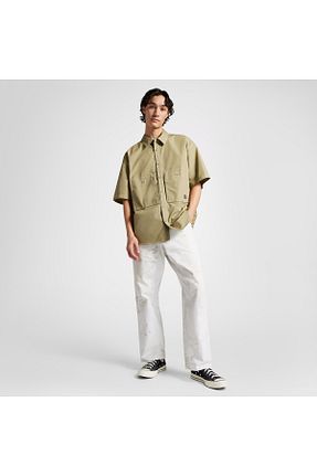 پیراهن خاکی مردانه اورسایز Converse - کد 865380457