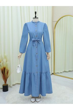 لباس آبی زنانه بافتنی MACMODA - کد 929568468