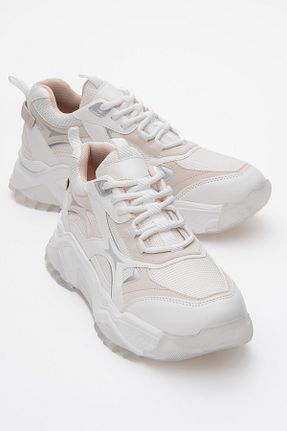 کفش اسنیکر سفید زنانه بند دار luvishoes - کد 929580447