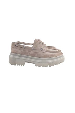 کفش کژوال بژ زنانه چرم خالص Oneka Shoes - کد 928936218