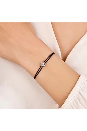دستبند طلا سفید زنانه 8 عیار Ariş - کد 929333525