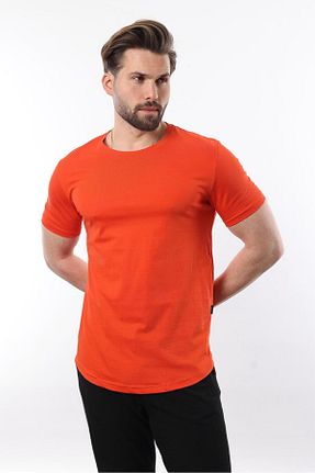تیشرت نارنجی مردانه رگولار Madmext - کد 100273091