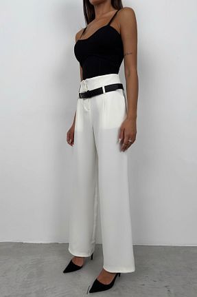 شلوار سفید زنانه پارچه Black Fashion - کد 812619355