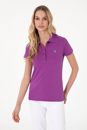 پولوشرت صورتی زنانه پنبه ای U.S. Polo Assn. - کد 929598942