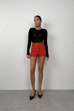 شلوارک و برمودا قرمز زنانه Relaxed Black Fashion - کد 831366232