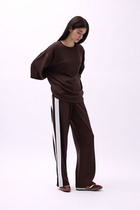 شلوار کرمگن قهوه ای زنانه Comfort Black Fashion - کد 900115376