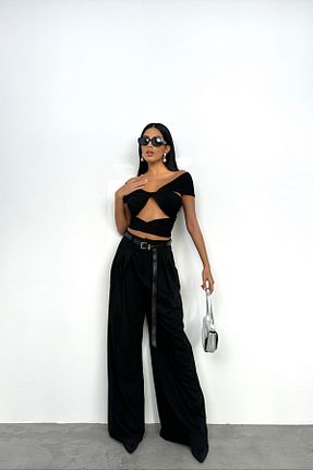 شلوار مشکی زنانه پارچه Black Fashion - کد 804011816