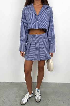 دامن آبی زنانه مخلوط پلی استر Black Fashion - کد 822491961