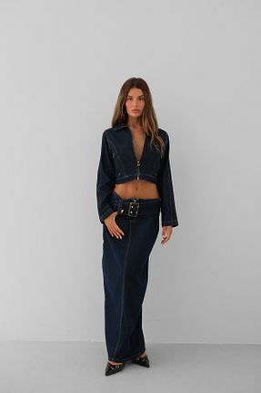 دامن آبی زنانه جین Black Fashion - کد 823009711