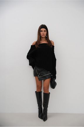 پلیور مشکی زنانه ساده Black Fashion - کد 883152688