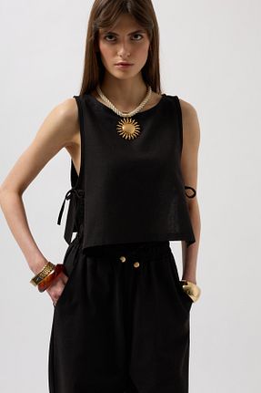 بلوز مشکی زنانه ساده Black Fashion - کد 925766978
