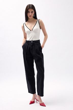 شلوار جین طوسی زنانه جاگر Black Fashion - کد 785219503