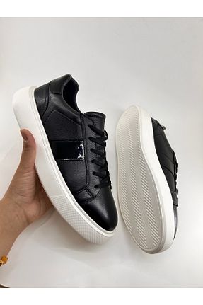 کفش پیاده روی مشکی مردانه چرم اصل FKSHOES - کد 929675456