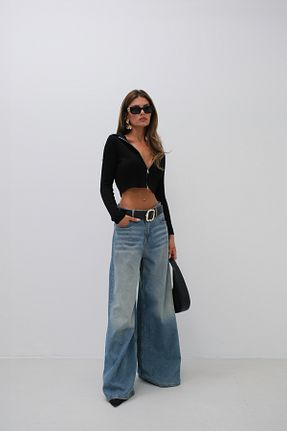 پلیور مشکی زنانه ساده Black Fashion - کد 852392861