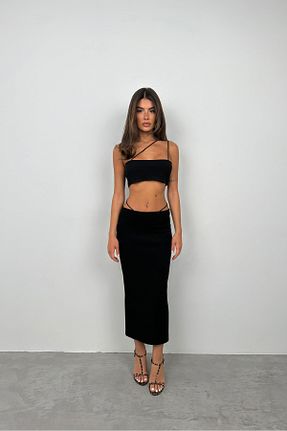 بلوز مشکی زنانه بافت دار Black Fashion - کد 831931112