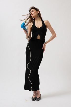 دامن مشکی زنانه بافتنی Black Fashion - کد 925765653