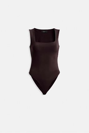 بادی قهوه ای زنانه یقه مربعی Black Fashion - کد 921326588