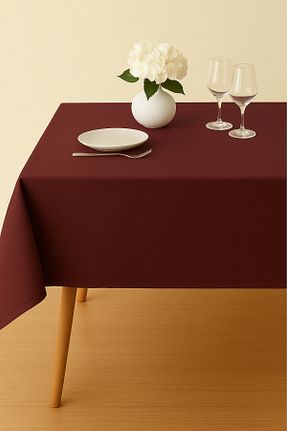 رومیزی زرشکی پلی استر Luvora Home - کد 929675766