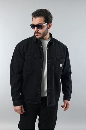 پیراهن مشکی مردانه اورسایز LTC Jeans - کد 929609705