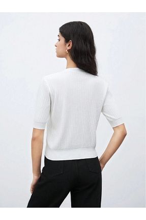 بلوز سفید زنانه ساده Dier Moda - کد 929612161