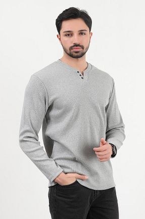 سوئیشرت طوسی مردانه بافت دار JB John Borners - کد 929618777