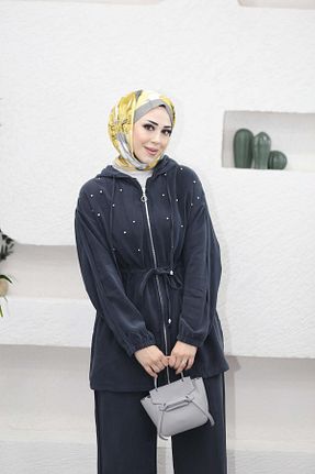ست بالاتنه و پائین تنه حجاب مشکی زنانه رگولار MERVE TESETTÜR - کد 929630390