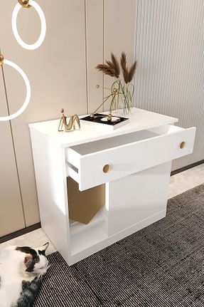 آینه کنسول سفید Suntalam Mercie - کد 892354102